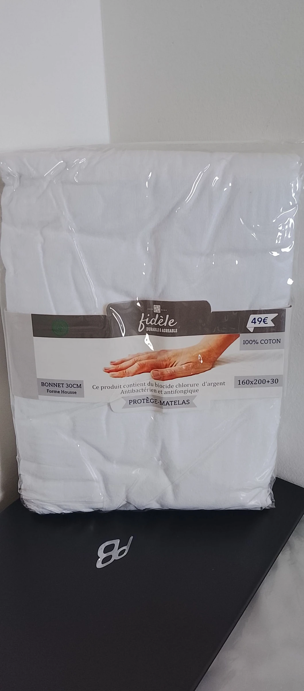Mattress protector 160x200+30cm 100% cotton – photo 2